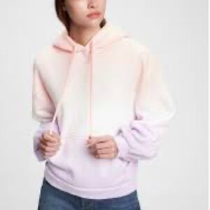 GAP Vintage Soft Balloon Sleeve Hoodie in Purple Ombré size large